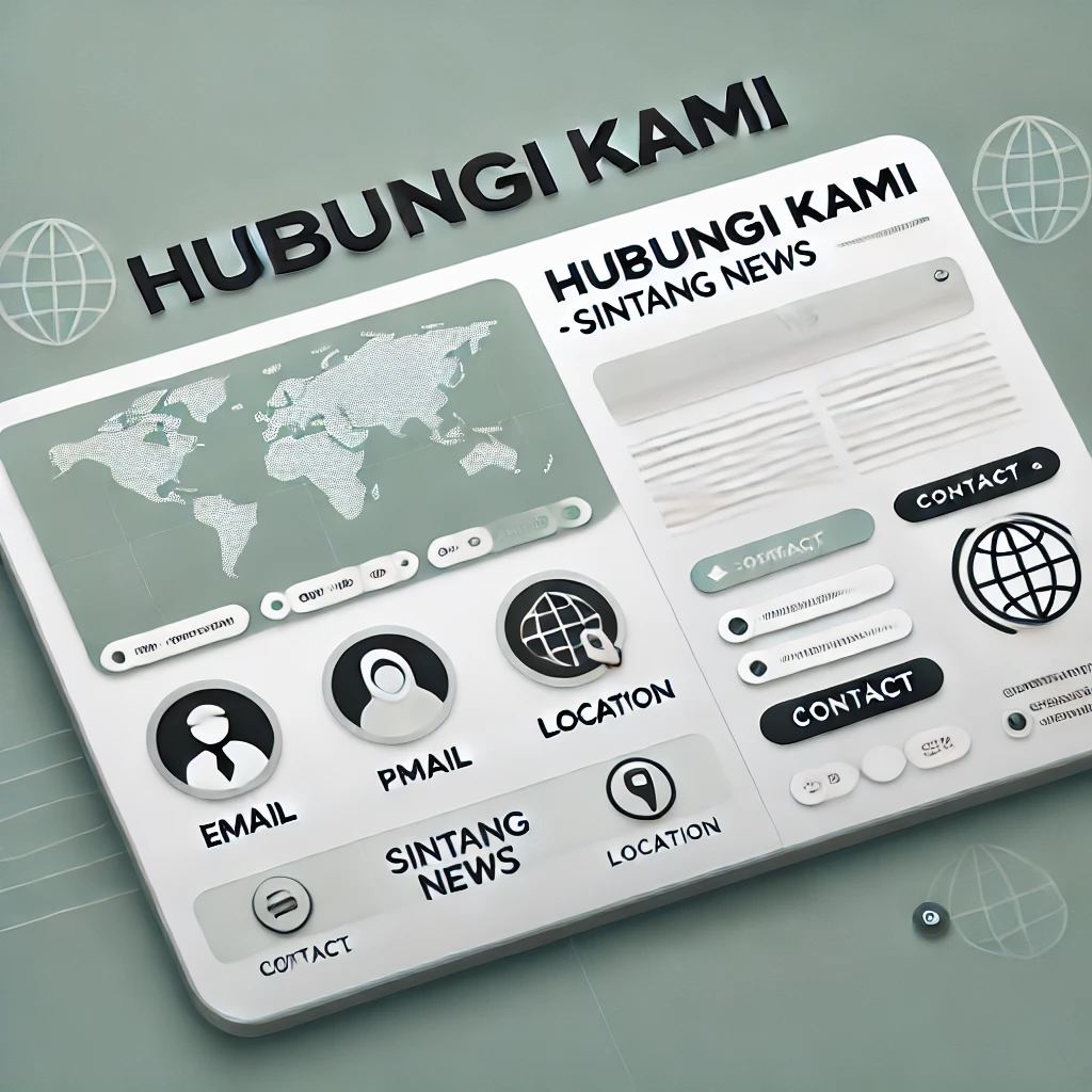 Ilustrasi Halaman Kontak dengan Teks "Hubungi Kami - Sintang News"